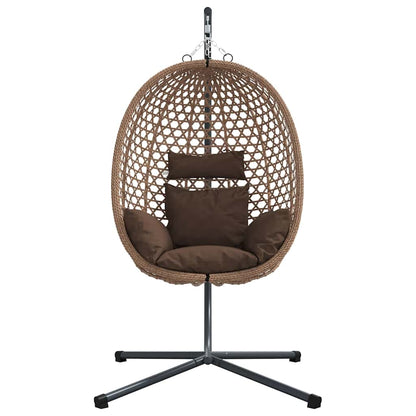 Sedia uovo sospesa polyrattan 104 x 100 x 191 cm Caffè