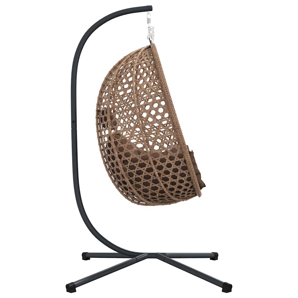 Sedia uovo sospesa Caffè 104 x 100 x 191 cm polyrattan | homemem39