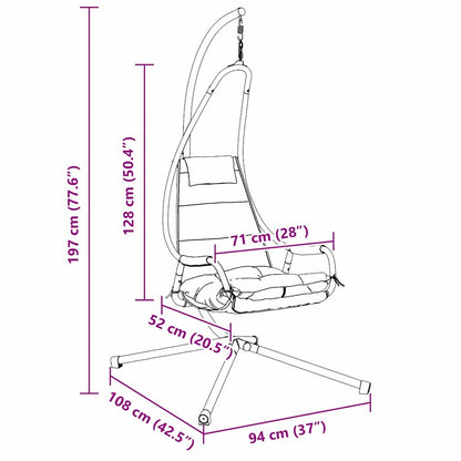 Sedia uovo sospesa Talpa 94 x 107 x 196.5 cm Acciaio