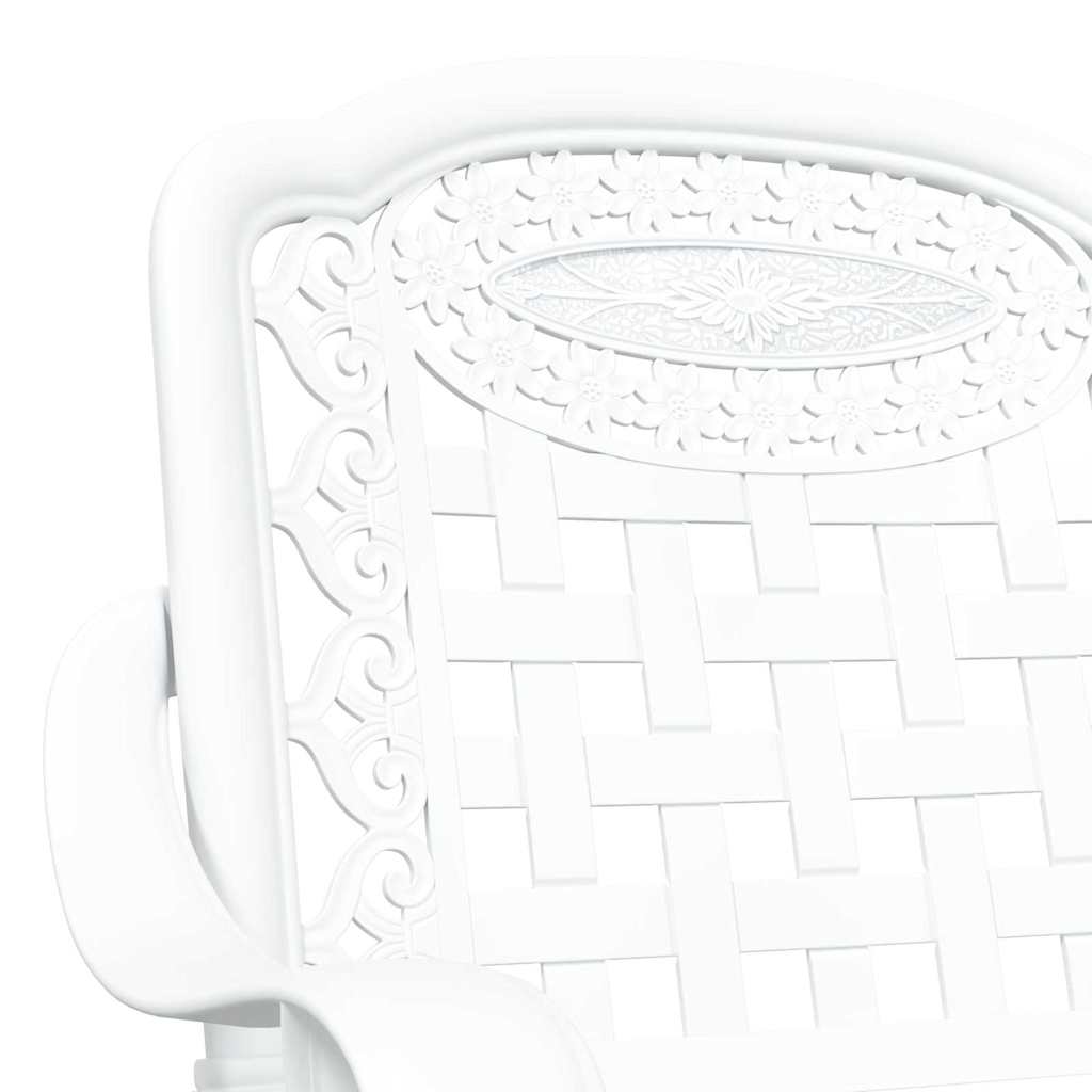 Sedia da Giardino 2 pcs Bianco 55 x 56,5 x 91cm Alluminio