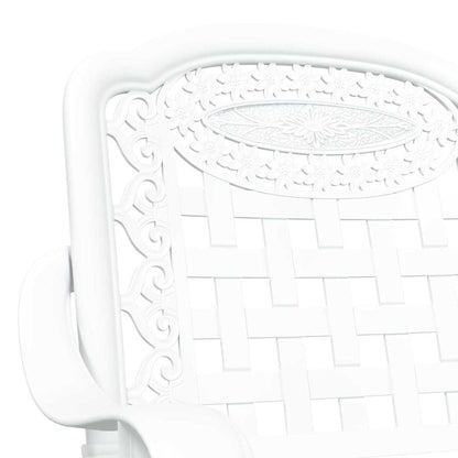 Sedia da Giardino 2 pcs Bianco 55 x 56,5 x 91cm Alluminio