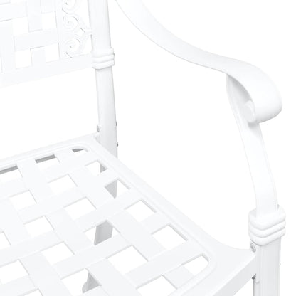 Sedia da Giardino 2 pcs Bianco 55 x 56,5 x 91cm Alluminio