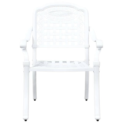 Sedia da Giardino 2 pcs Bianco 55 x 56,5 x 91cm Alluminio