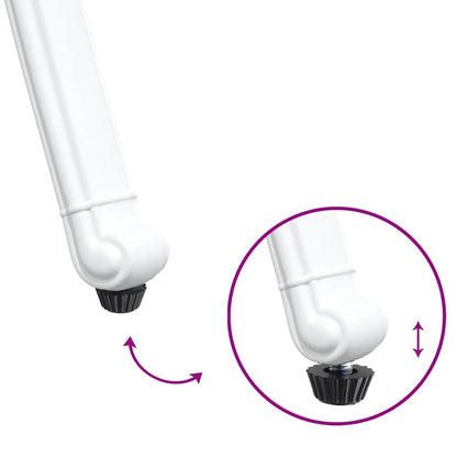 Sedia da Giardino 2 pcs Bianco 55 x 56,5 x 91cm Alluminio