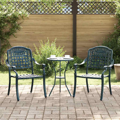 Sedia da Giardino 2 pcs Verde 55 x 56,5 x 91cm Alluminio