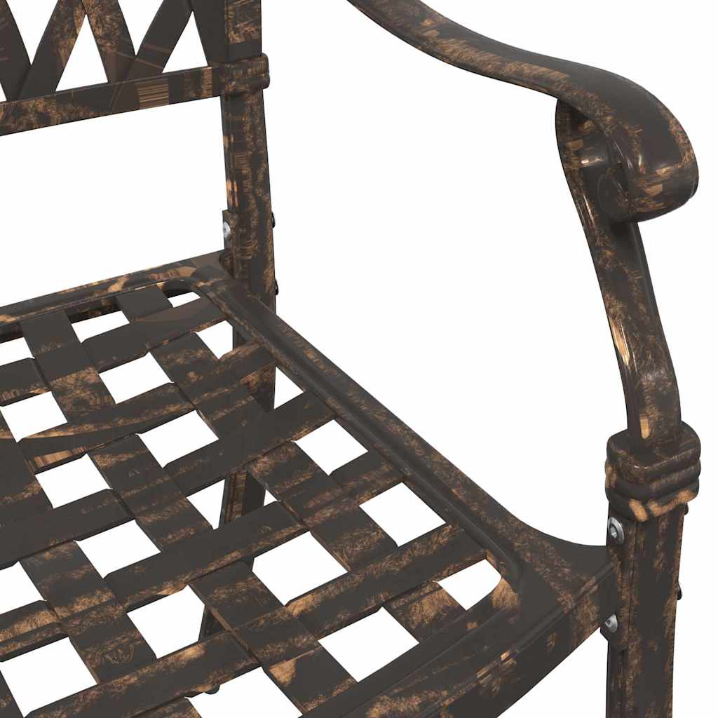 Sedia da Giardino 2 pcs Bronzo 56 x 55 x 92.5cm Alluminio