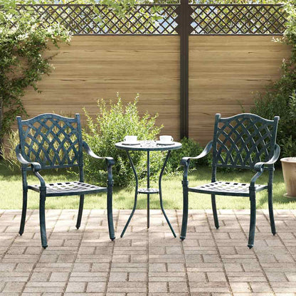 Sedia da Giardino 2 pcs Verde 56 x 55 x 92.5cm Alluminio