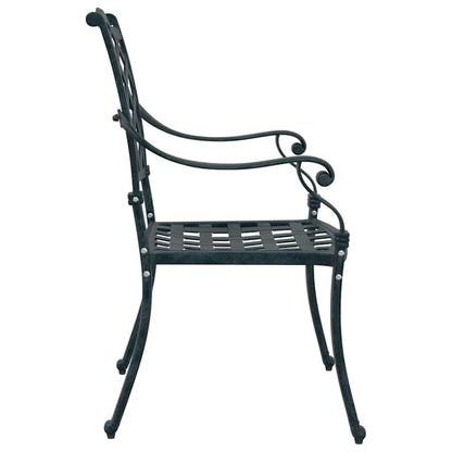 Sedia da Giardino 2 pcs Verde 56 x 55 x 92.5cm Alluminio