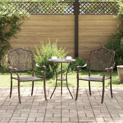 Sedia da Giardino 2 pcs Bronzo 64 x 62 x 93cm Alluminio