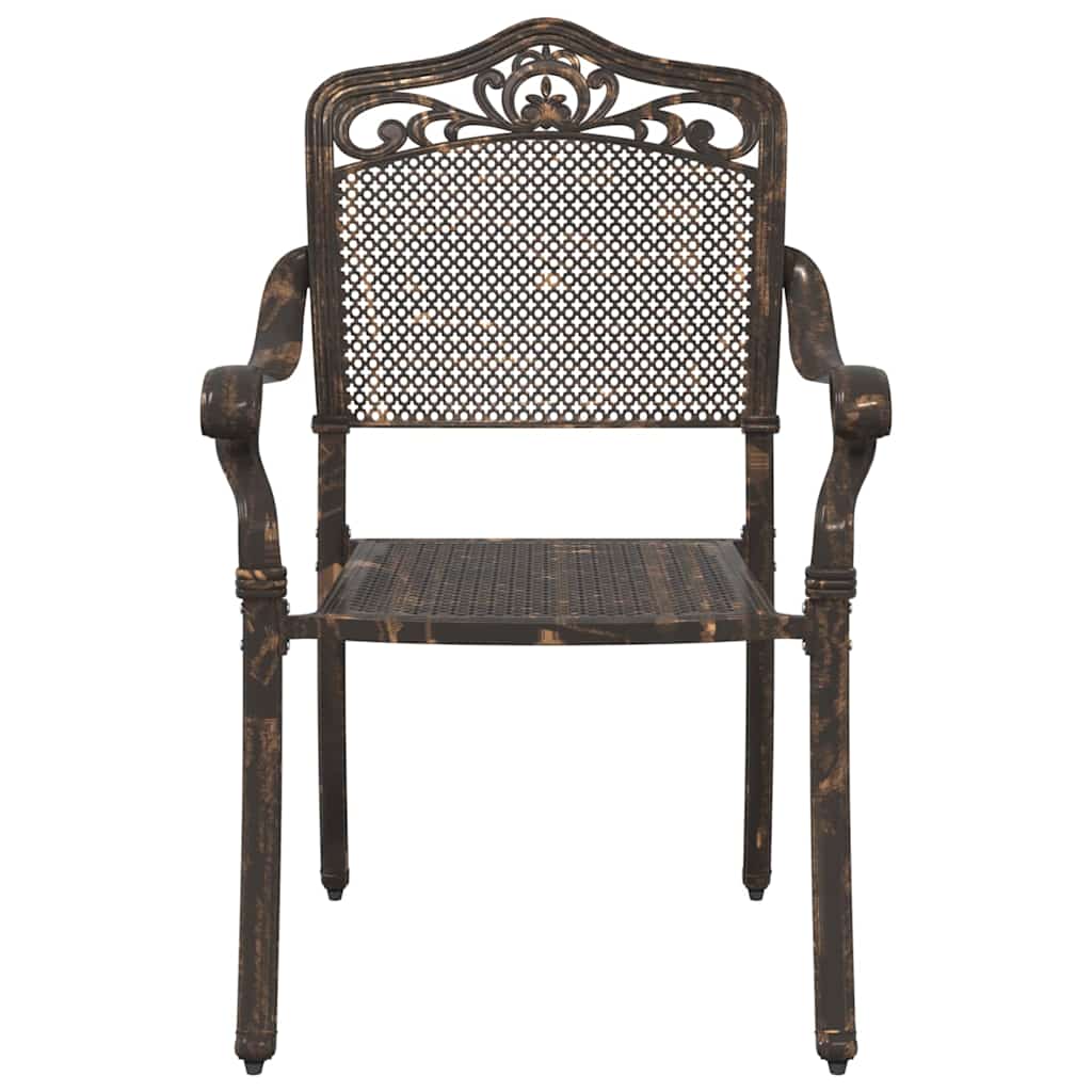 Sedia da Giardino 2 pcs Bronzo 64 x 62 x 93cm Alluminio