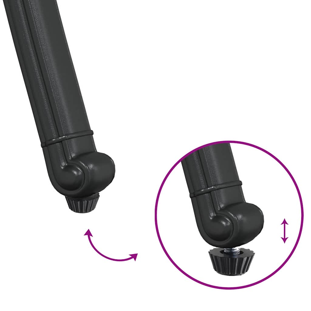 Sedia da Giardino 2 pcs Nero 55 x 56.5 x 91cm Alluminio