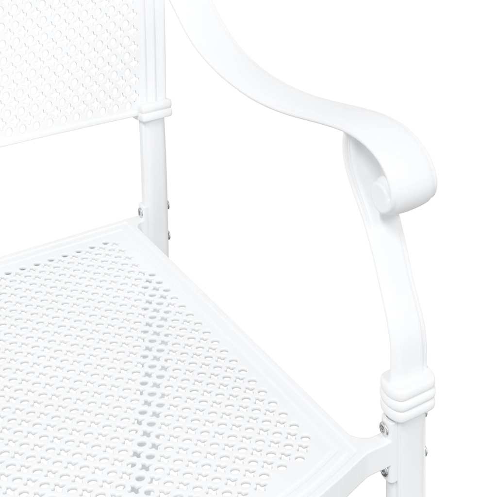 Sedia da Giardino 2 pcs Bianco 55 x 55 x 92,5cm Alluminio