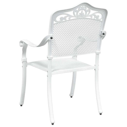 Sedia da Giardino 2 pcs Bianco 55 x 55 x 92,5cm Alluminio