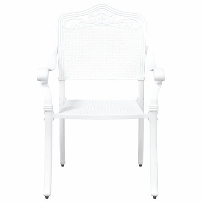 Sedia da Giardino 2 pcs Bianco 55 x 55 x 92,5cm Alluminio
