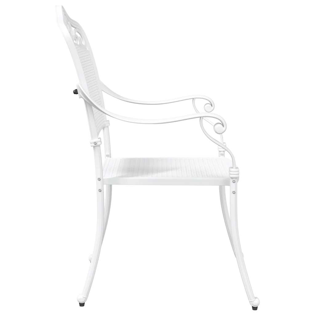 Sedia da Giardino 2 pcs Bianco 55 x 55 x 92,5cm Alluminio