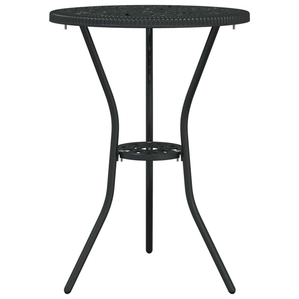 Set Bistro da Giardino 3 pcs Nero Alluminio