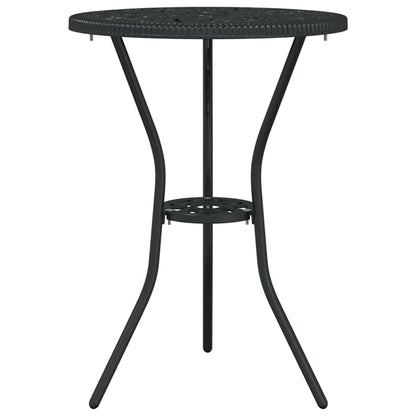 Set Bistro da Giardino 3 pcs Nero Alluminio