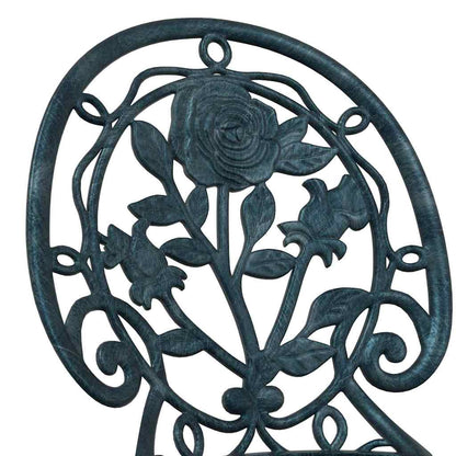 Set Bistro da Giardino 3 pcs Verde Alluminio