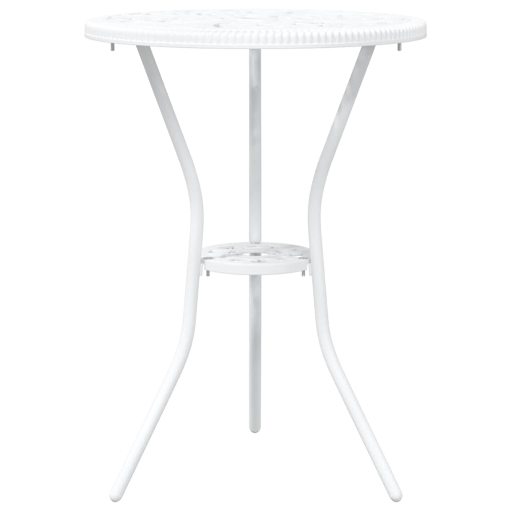 Set Bistro da Giardino 3 pcs Bianco Alluminio