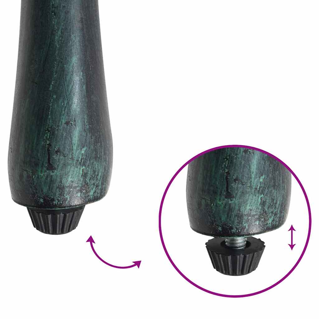 Sedia da Giardino 2 pcs Verde 39 x 40 x 87cm Alluminio