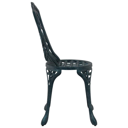 Sedia da Giardino 2 pcs Verde 39 x 40 x 87cm Alluminio