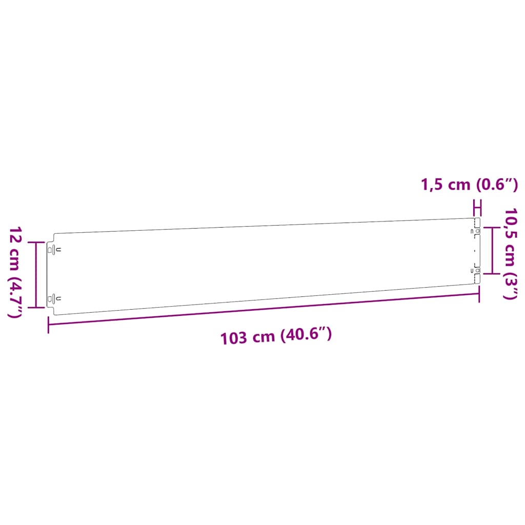 Bordure per Prato 30 pz 15x103 cm Acciaio Inossidabile | homemem39