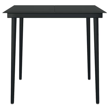 Set da Pranzo da Giardino 3 pz Marrone in Polyrattan Vetro