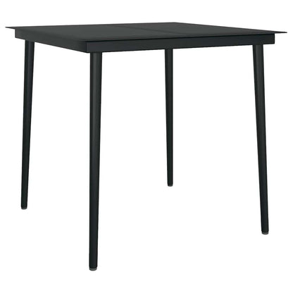 Set da Pranzo da Giardino 5pz Polyrattan Vetro