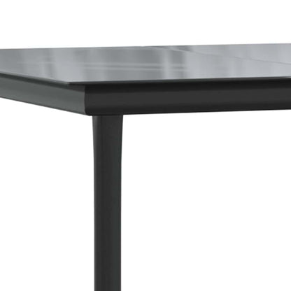 Set da Pranzo da Giardino 9 pz Polyrattan Vetro