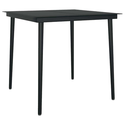 Set da Pranzo da Giardino con Cuscini 5 pz Polyrattan Vetro