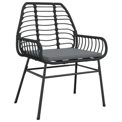 Set da Pranzo da Giardino con Cuscini 5 pz Polyrattan Vetro