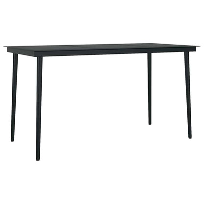 Set da Pranzo da Giardino 5pz con Cuscini Polyrattan Vetro