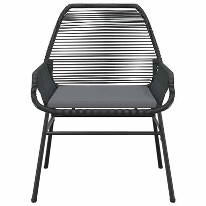 Set da Pranzo da Giardino 3 pz con Cuscini Polyrattan Vetro | homemem39