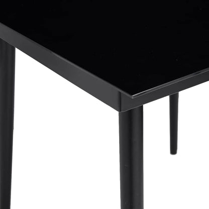 Set Mobili da Pranzo per Giardino 3 pz Nero Polyrattan Vetro | homemem39