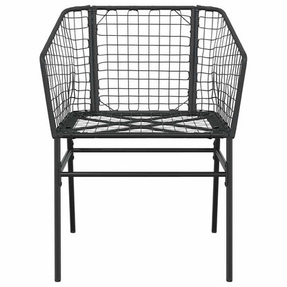 Set da Pranzo da Giardino 9 pz Polyrattan Vetro