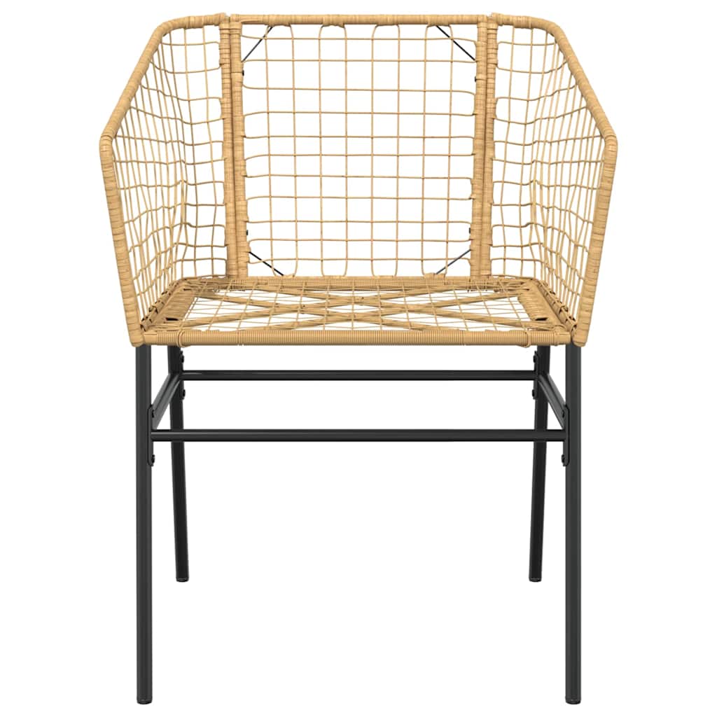 Set da Pranzo da Giardino 5pz Polyrattan Vetro