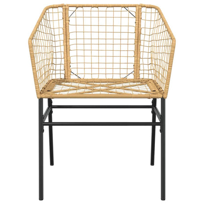 Set da Pranzo da Giardino 5pz Polyrattan Vetro