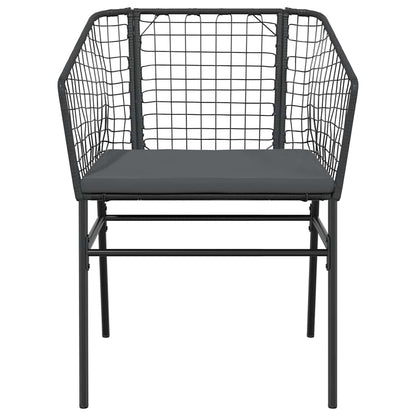 Set da Pranzo da Giardino con Cuscini 5 pz Polyrattan Vetro | homemem39