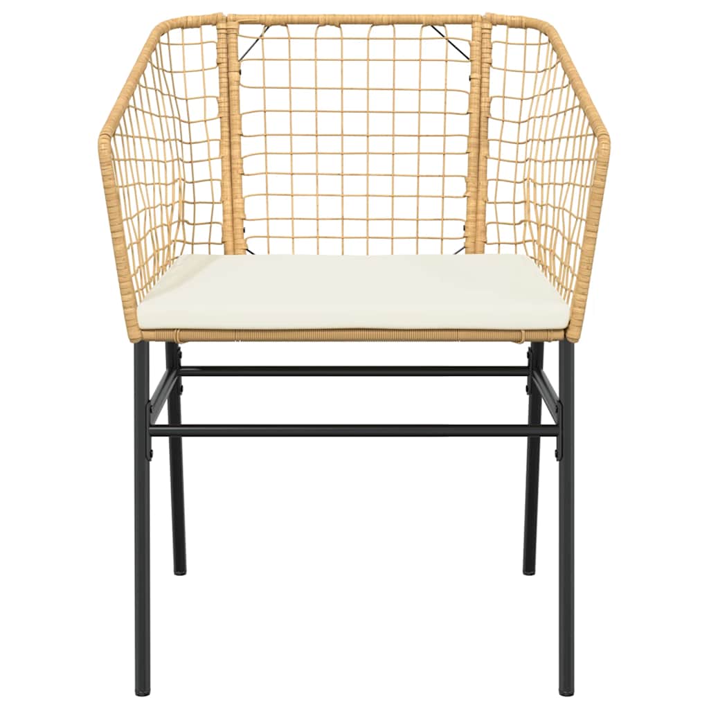 Set da Pranzo da Giardino 5pz con Cuscini Polyrattan Vetro | homemem39