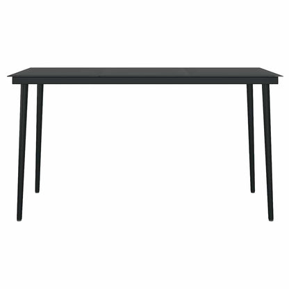 Set da Pranzo da Giardino 5pz con Cuscini Polyrattan Vetro | homemem39