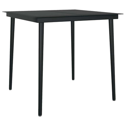 Set da Pranzo da Giardino 5pz con Cuscini Polyrattan Vetro