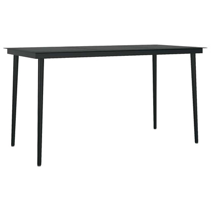 Set da Pranzo da Giardino 5pz con Cuscini Polyrattan Vetro