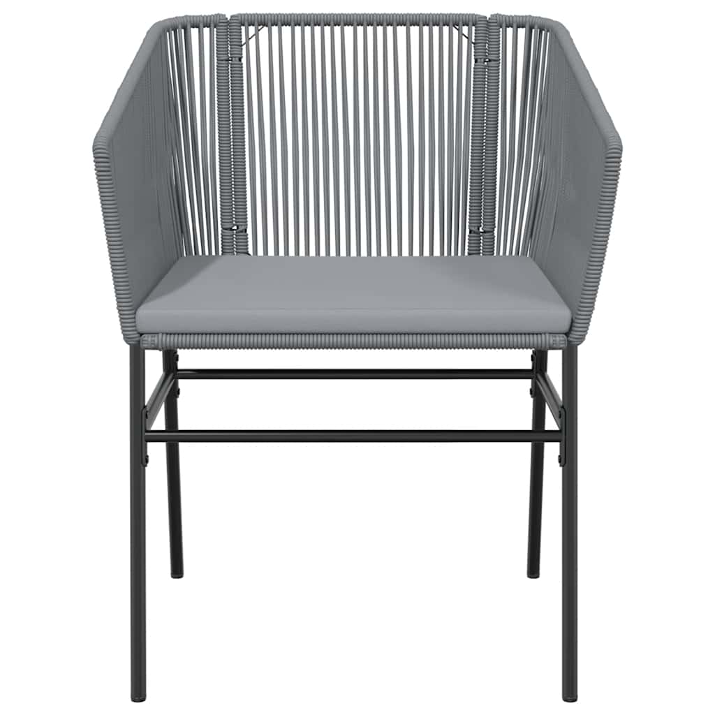 Set da Pranzo da Giardino 3 pz con Cuscini in Polyrattan Vetro | homemem39