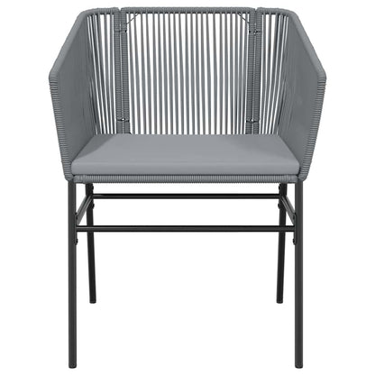 Set da Pranzo da Giardino 7 pz con Cuscini Polyrattan Vetro