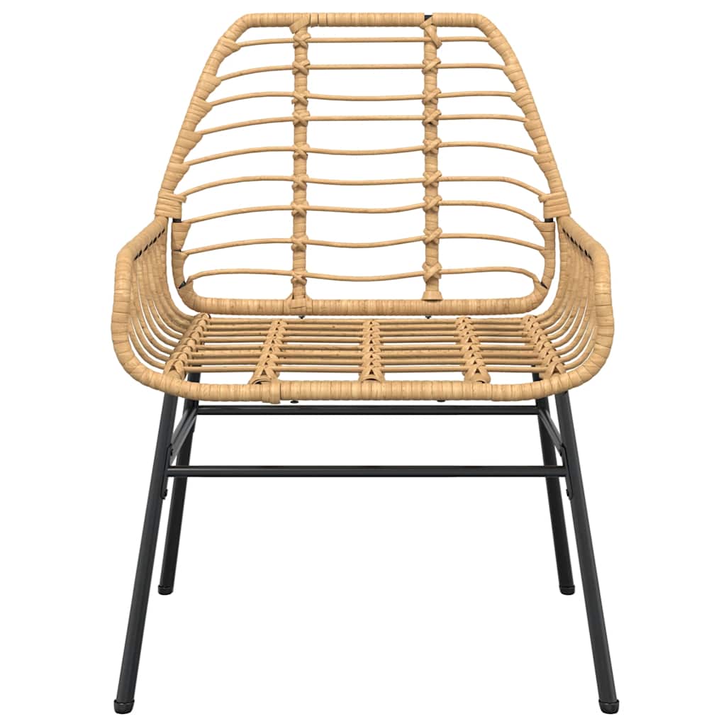 Set da Pranzo da Giardino 3 pz Marrone in Polyrattan Vetro | homemem39