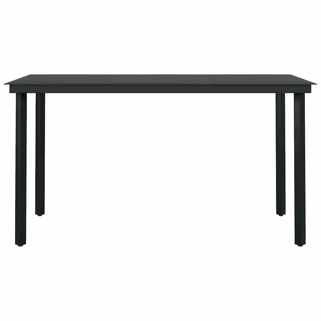 Set da Pranzo da Giardino 5pz Polyrattan Vetro