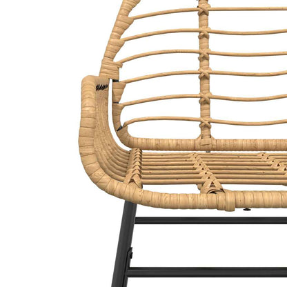 Set Pranzo da Giardino 7pz Marrone Polyrattan Vetro | homemem39