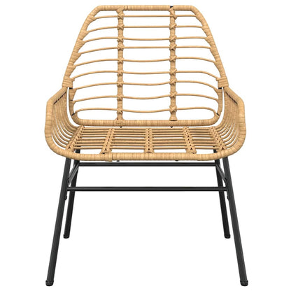 Set Pranzo da Giardino 7pz Marrone Polyrattan Vetro | homemem39