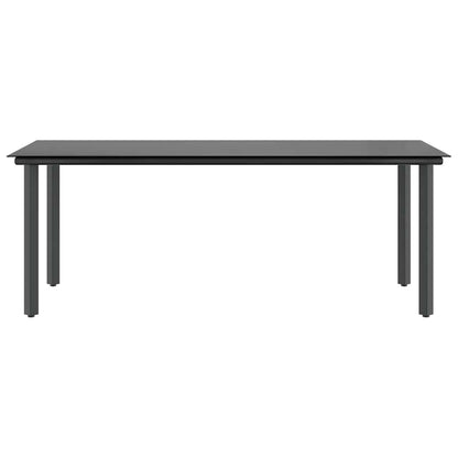 Set da Pranzo da Giardino 9 pz Polyrattan Vetro