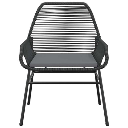 Set da Pranzo da Giardino con Cuscini 5 pz Polyrattan Vetro